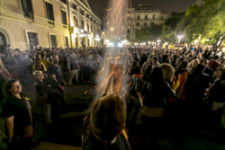 Celebració de la declaració de la República catalana a Sabadell 